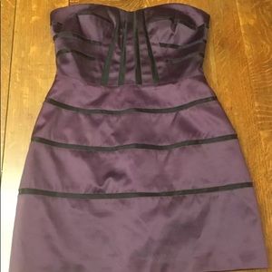 BCBGeneration Purple Corset Dress Summer Black Tie